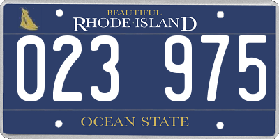 RI license plate 023975