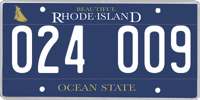 RI license plate 024009