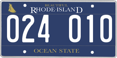 RI license plate 024010