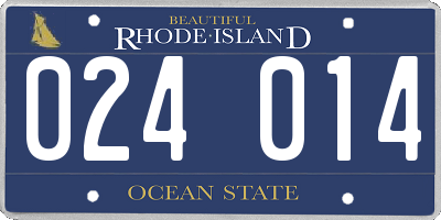 RI license plate 024014