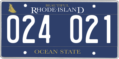 RI license plate 024021