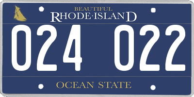 RI license plate 024022