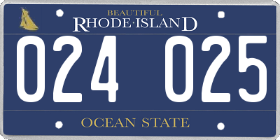 RI license plate 024025