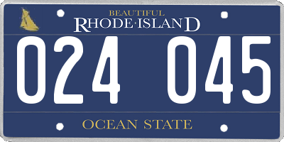 RI license plate 024045