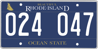 RI license plate 024047