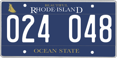 RI license plate 024048