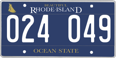 RI license plate 024049