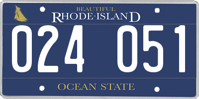 RI license plate 024051