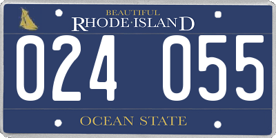 RI license plate 024055