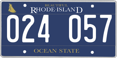 RI license plate 024057
