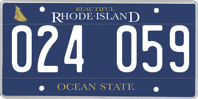 RI license plate 024059