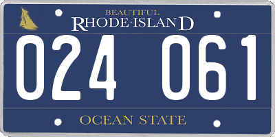RI license plate 024061