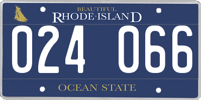 RI license plate 024066