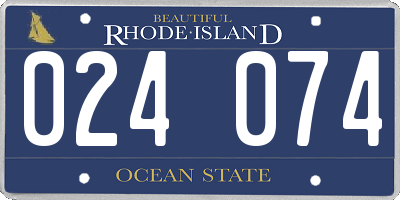 RI license plate 024074