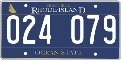 RI license plate 024079