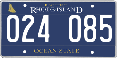 RI license plate 024085
