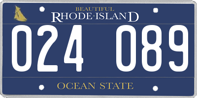 RI license plate 024089