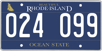RI license plate 024099