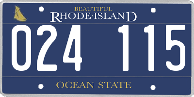RI license plate 024115
