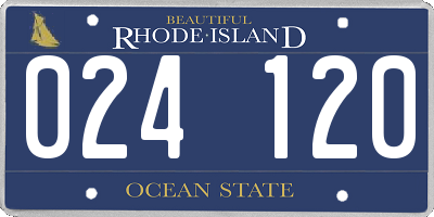 RI license plate 024120