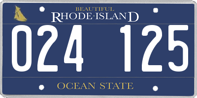 RI license plate 024125
