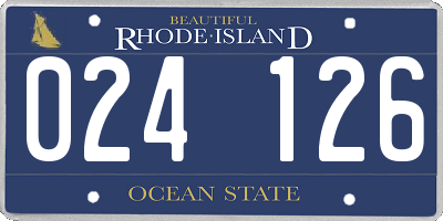 RI license plate 024126