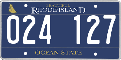 RI license plate 024127