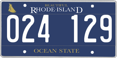 RI license plate 024129