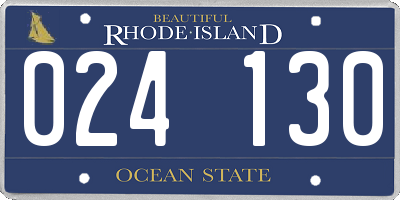 RI license plate 024130