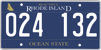 RI license plate 024132