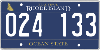 RI license plate 024133