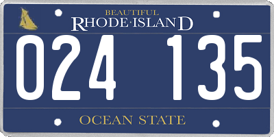 RI license plate 024135