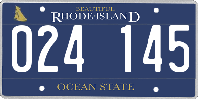 RI license plate 024145