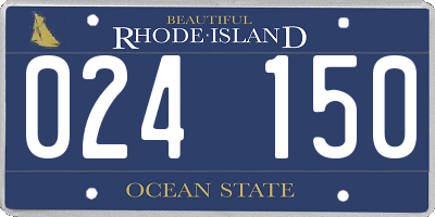 RI license plate 024150