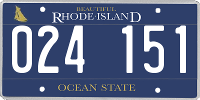 RI license plate 024151