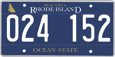 RI license plate 024152