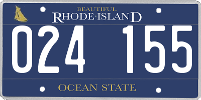 RI license plate 024155