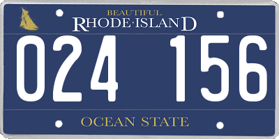 RI license plate 024156