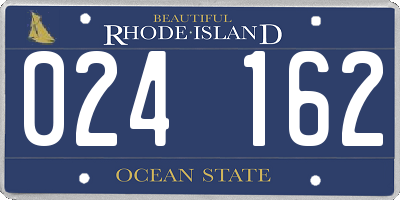 RI license plate 024162