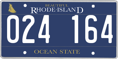 RI license plate 024164