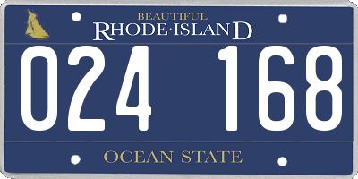 RI license plate 024168