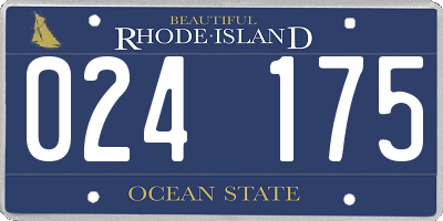 RI license plate 024175