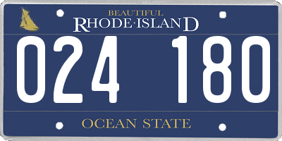 RI license plate 024180