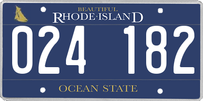 RI license plate 024182