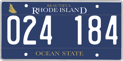 RI license plate 024184