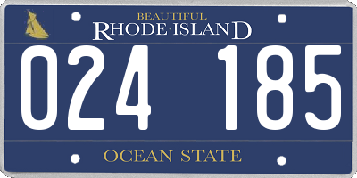 RI license plate 024185