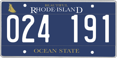 RI license plate 024191