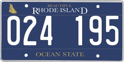 RI license plate 024195