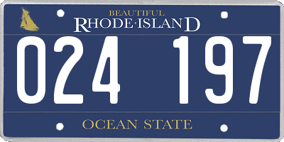 RI license plate 024197