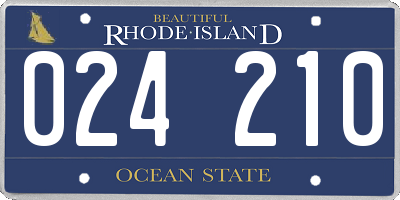 RI license plate 024210